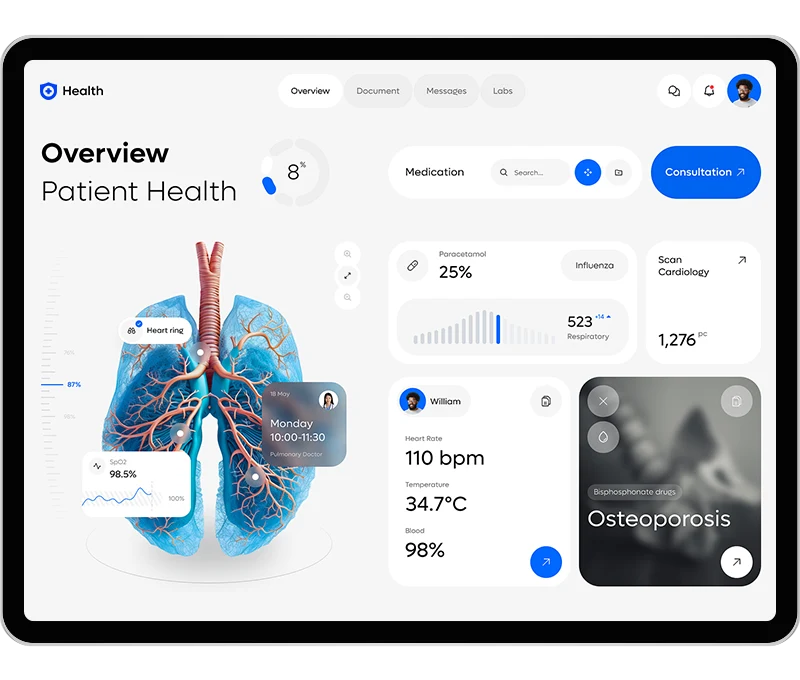 Healthcare admin dashboard