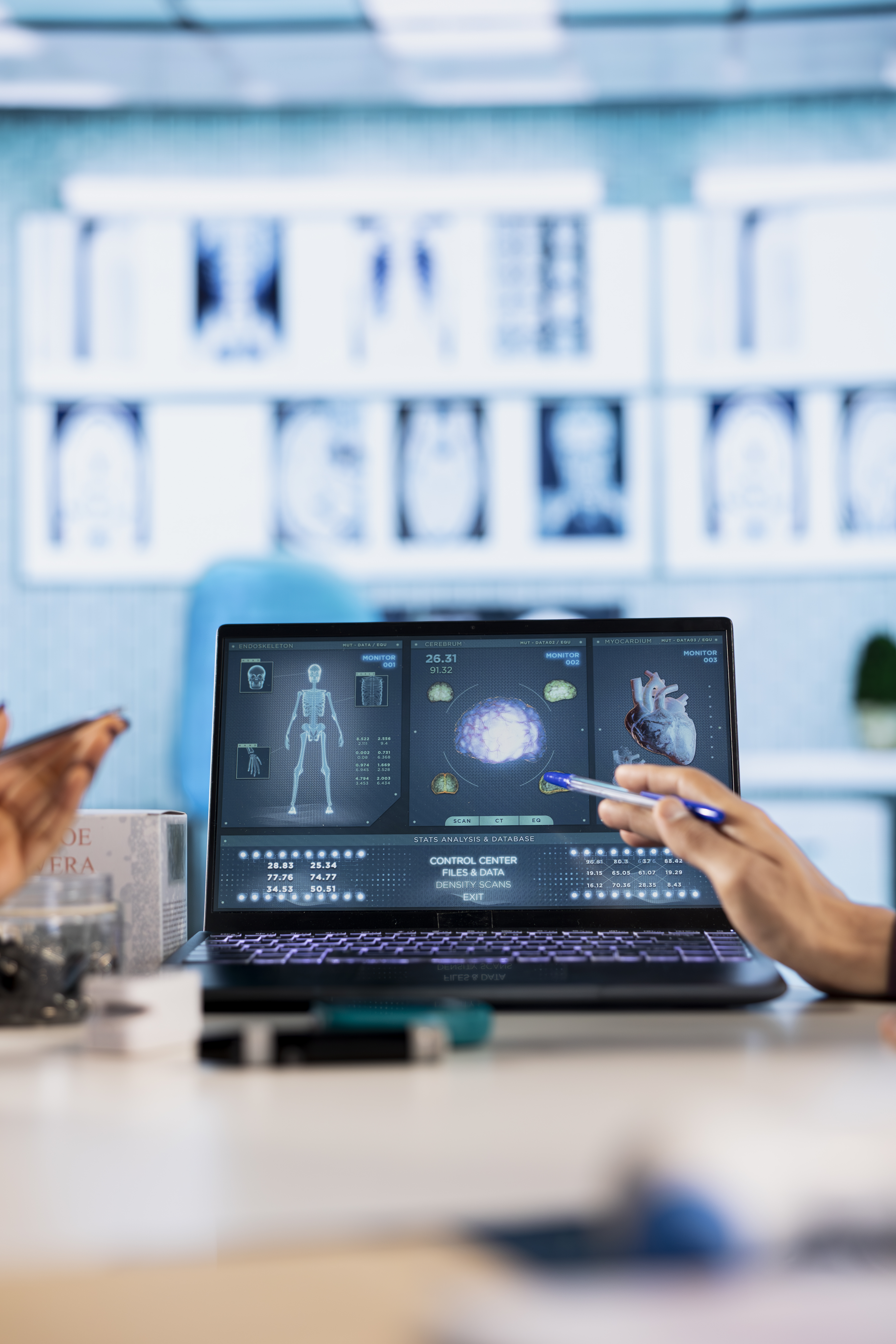 Healthcare team using clinical software