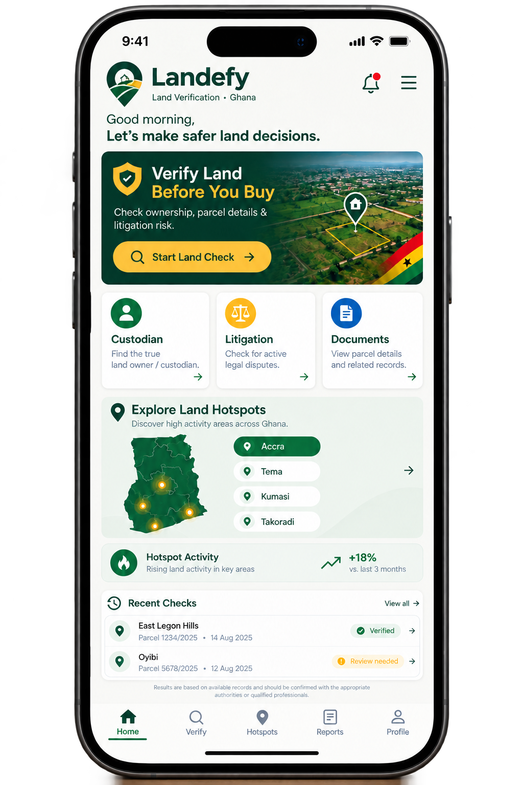 Landefy app